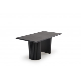 Stół rozkładany na lamelowej podstawie Bolero 160-250x90cm dąb czarny Halmar