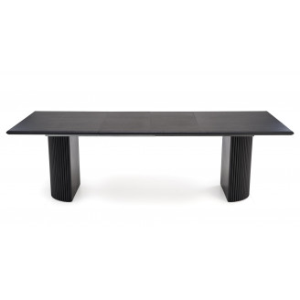 Stół rozkładany na lamelowej podstawie Bolero 160-250x90cm dąb czarny Halmar