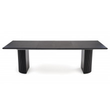 Stół rozkładany na lamelowej podstawie Bolero 160-250x90cm dąb czarny Halmar