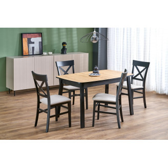 Stół rozkładany loft Barril 130-17072cm dąb artisan / czarny Halmar
