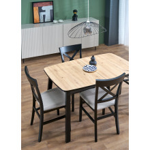Stół rozkładany loft Barril 130-17072cm dąb artisan / czarny Halmar