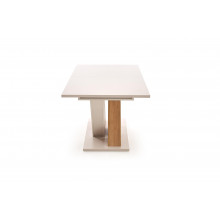 Stół rozkładany na jednej nodze Brandon 160-200x90cm kaszmir / dąb cremona Halmar