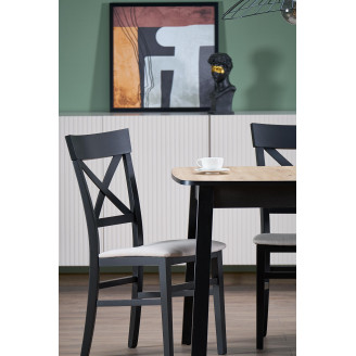Stół rozkładany loft Barril 130-17072cm dąb artisan / czarny Halmar