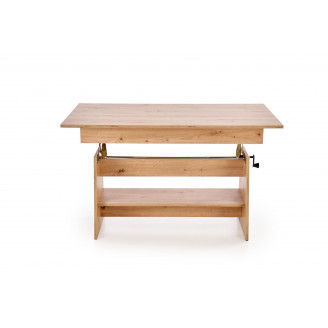 Ława rozkładana Erika 120-160cm dąb artisan Halmar