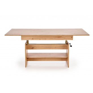 Ława rozkładana Erika 120-160cm dąb artisan Halmar