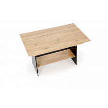 Ława rozkładana Erika 120-160cm dąb artisan / czarny Halmar