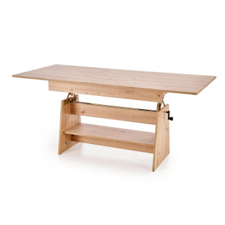 Ława rozkładana Erika 120-160cm dąb artisan Halmar