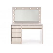 Toaletka z szufladami i lustrem Hollywood XL 120x55cm kaszmir Halmar