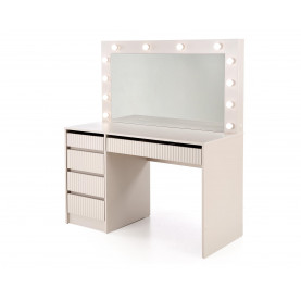 Toaletka z szufladami i lustrem Hollywood XL 120x55cm kaszmir Halmar 2