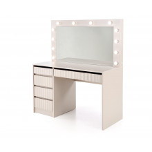 Toaletka z szufladami i lustrem Hollywood XL 120x55cm kaszmir Halmar