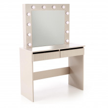 Toaletka z szufladami i lustrem Hollywood 94x43cm kaszmir Halmar