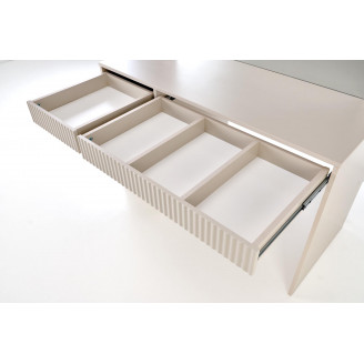 Toaletka z szufladami i lustrem Hollywood XL 120x55cm kaszmir Halmar