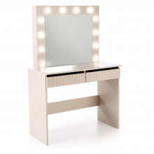 Toaletka z szufladami i lustrem Hollywood 94x43cm kaszmir Halmar