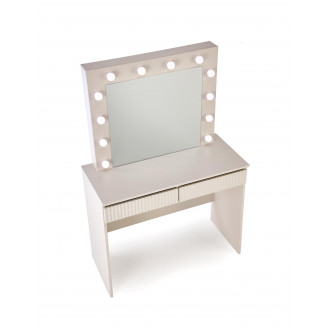 Toaletka z szufladami i lustrem Hollywood 94x43cm kaszmir Halmar