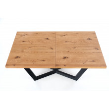 Stół fornirowany rozkładany Massive 160-250x90cm jasny dąb / czarny Halmar