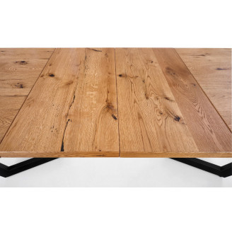 Stół fornirowany rozkładany Massive 160-250x90cm jasny dąb / czarny Halmar