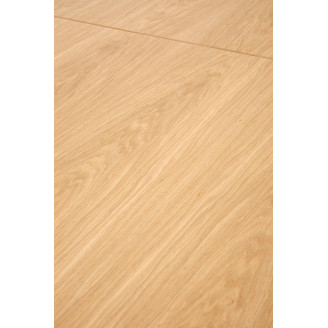 Stół fornirowany rozkładany Massive II 160-250x90cm dąb naturalny / czarny Halmar