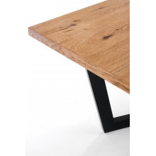 Stół fornirowany rozkładany Massive 160-250x90cm jasny dąb / czarny Halmar