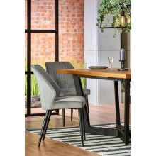 Stół fornirowany rozkładany Massive 160-250x90cm jasny dąb / czarny Halmar