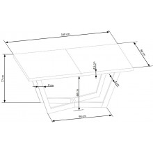 Stół fornirowany rozkładany Massive III 160-250x90cm dąb naturalny Halmar