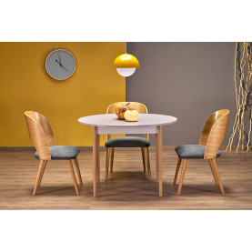 Stół okrągły rozkładany 102-142cm Pivot kaszmir / naturalny Halmar 2