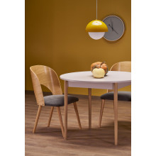 Stół okrągły rozkładany 102-142cm Pivot kaszmir / naturalny Halmar