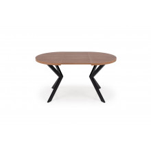Stół okrągły rozkładany loft Peroni 100cm orzech / czarny Halmar
