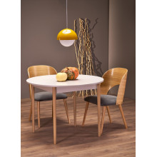 Stół okrągły rozkładany 102-142cm Pivot kaszmir / naturalny Halmar