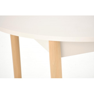 Stół okrągły rozkładany 102-142cm Pivot kaszmir / naturalny Halmar