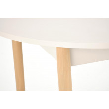 Stół okrągły rozkładany 102-142cm Pivot kaszmir / naturalny Halmar
