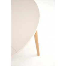 Stół okrągły rozkładany 102-142cm Pivot kaszmir / naturalny Halmar
