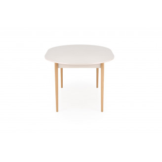 Stół okrągły rozkładany 102-142cm Pivot kaszmir / naturalny Halmar