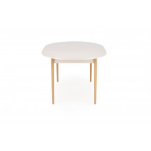 Stół okrągły rozkładany 102-142cm Pivot kaszmir / naturalny Halmar