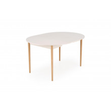 Stół okrągły rozkładany 102-142cm Pivot kaszmir / naturalny Halmar