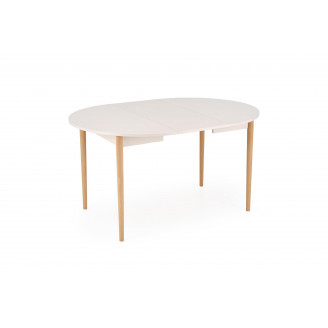 Stół okrągły rozkładany 102-142cm Pivot kaszmir / naturalny Halmar