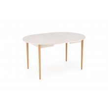 Stół okrągły rozkładany 102-142cm Pivot kaszmir / naturalny Halmar