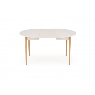 Stół okrągły rozkładany 102-142cm Pivot kaszmir / naturalny Halmar