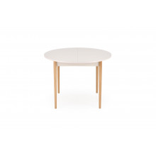 Stół okrągły rozkładany 102-142cm Pivot kaszmir / naturalny Halmar