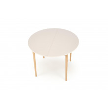 Stół okrągły rozkładany 102-142cm Pivot kaszmir / naturalny Halmar