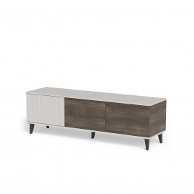 Szafka rvt na nóżkach Random II RTV-1 150x40cm kaszmir / orzech / czarny Halmar 2