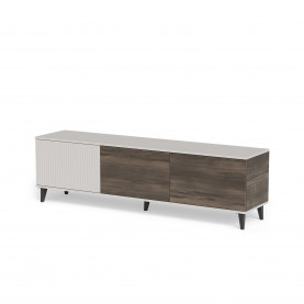 Szafka rtv na nóżkach Random II RTV-2 180x40cm kaszmir / orzech / czarny Halmar 2