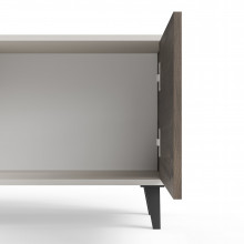 Szafka rtv na nóżkach Random II RTV-2 180x40cm kaszmir / orzech / czarny Halmar