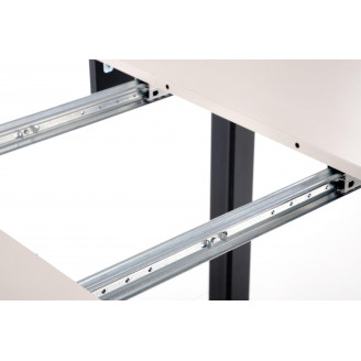 Stół okrągły rozkładany Ringo 102cm kaszmir / czarny Halmar