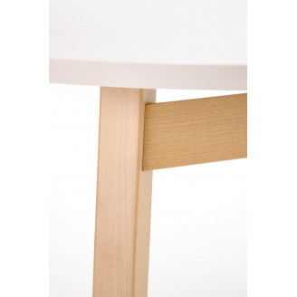 Stół rozkładany okrągły Ruben 102cm kaszmir / drewno bukowe Halmar
