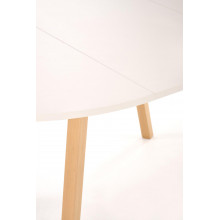 Stół rozkładany okrągły Ruben 102cm kaszmir / drewno bukowe Halmar