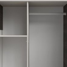 Szafa na nóżkach Random II S-1 182x90cm kaszmir / orzech / czarny Halmar