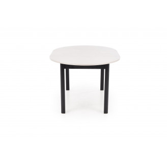Stół okrągły rozkładany Ringo 102cm kaszmir / czarny Halmar