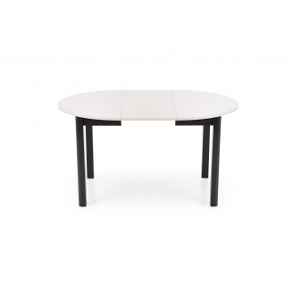 Stół okrągły rozkładany Ringo 102cm kaszmir / czarny Halmar