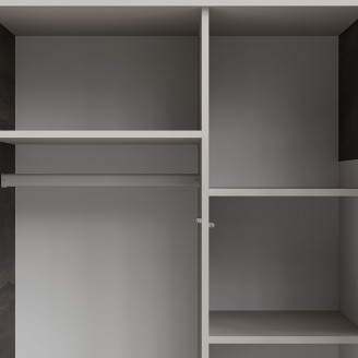 Szafa na nóżkach Random II S-1 182x90cm kaszmir / orzech / czarny Halmar