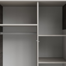Szafa na nóżkach Random II S-1 182x90cm kaszmir / orzech / czarny Halmar